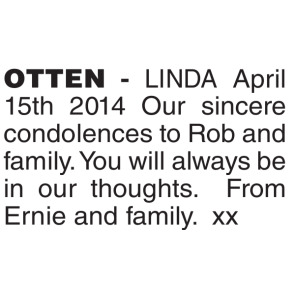 Notice Gallery for LINDA APRIL Otten