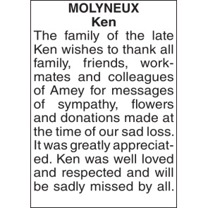 Photo of KEN MOLYNEUX