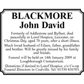 Photo of JOHN DAVID BLACKMORE