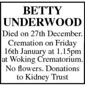 Photo of BETTY UNDERWOOD