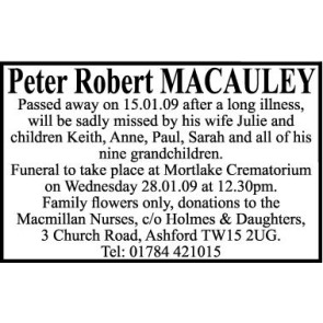 Photo of ROBERT MACAULAY Peter