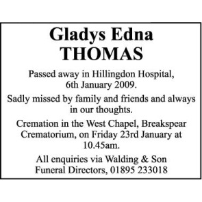 Photo of EDNA THOMAS Gladys