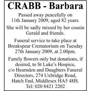 Photo of BARBARA CRABB