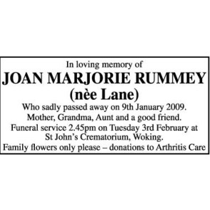 Photo of Joan Marjorie