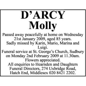 Photo of MOLLY D'ARCY