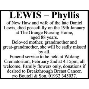 Photo of PHYLLIS LEWIS
