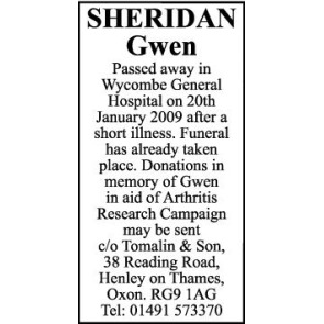 Photo of GWEN SHERIDAN
