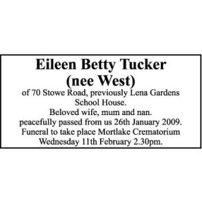 Photo of BETTY TUCKER Eileen