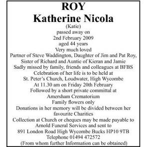 Photo of KATHERINE NICOLA ROY
