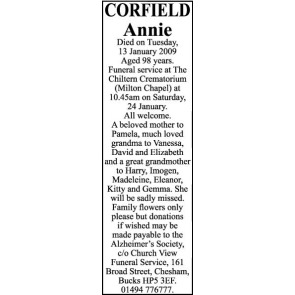 Photo of ANNIE CORFIELD