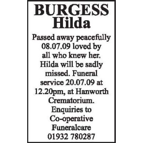 Photo of HILDA BURGESS