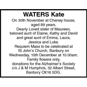Photo of KATE WATERS