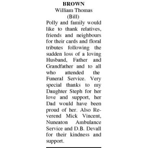 Photo of WILLIAM THOMAS BROWN