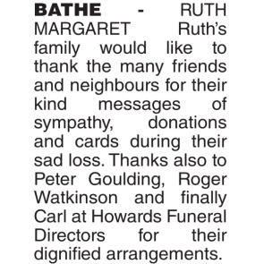 Photo of RUTH MARGARET BATHE