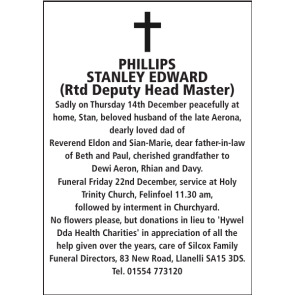 Photo of STANLEY EDWARD PHILLIPS