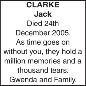 Notice Gallery for Jack CLARKE
