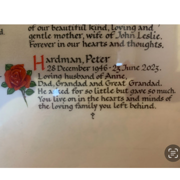 Photo for notice Peter HARDMAN