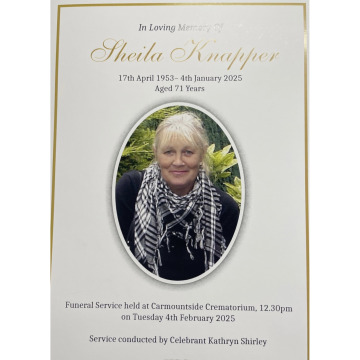 Notice Gallery for Sheila KNAPPER