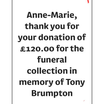 Photo for notice Tony BRUMPTON