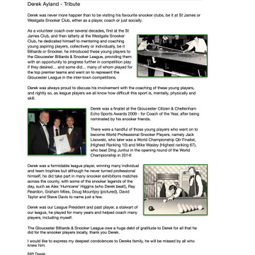 Photo for notice Derek Arthur AYLAND