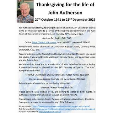 Photo for notice John AUTHERSON