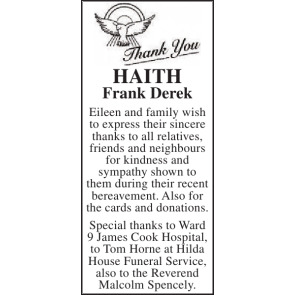 Photo of FRANK DEREK HAITH