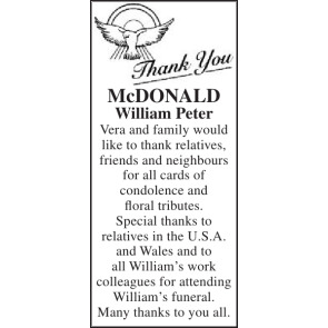 Photo of WILLIAM PETER McDONALD