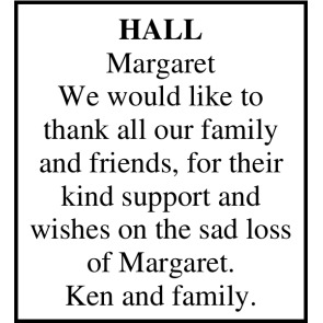 Photo of MARGARET HALL