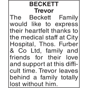 Photo of BECKETT Trevor